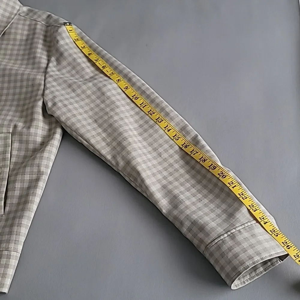 Hugo Boss Heston Checked Water Repellent Men's Jacket Light Beige 40R